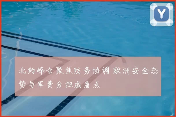 北约峰会聚焦防务协调 欧洲安全态势与军费分担成看点