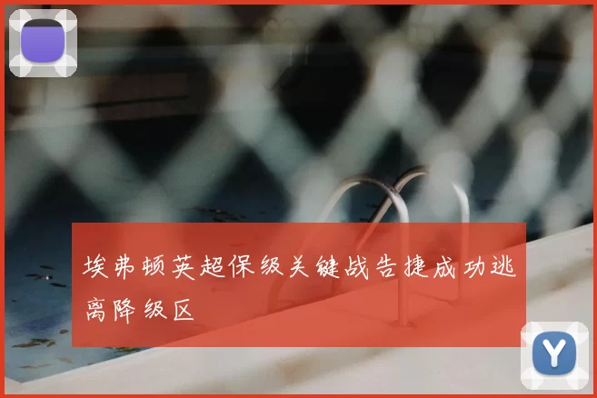 埃弗顿英超保级关键战告捷成功逃离降级区