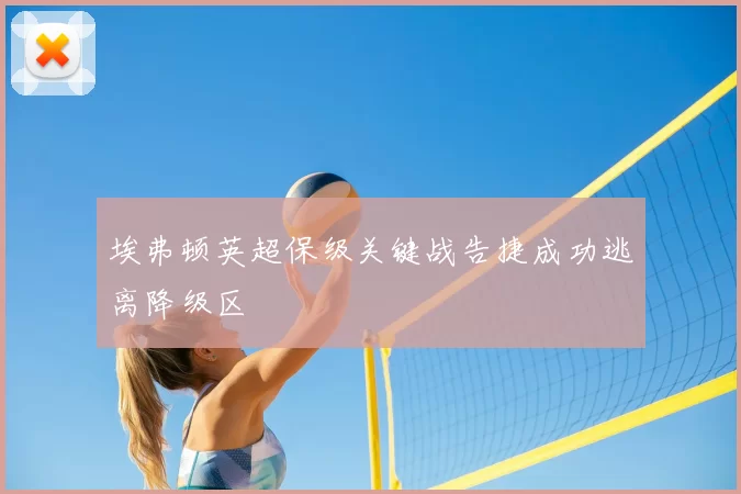 埃弗顿英超保级关键战告捷成功逃离降级区